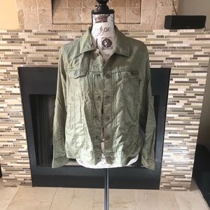 Tahari olive jacket- soft material new with tags